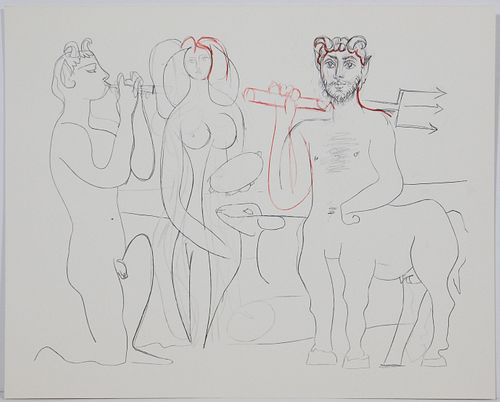 Pablo Picasso, After: Faun, Woman, Goat, and Centaur with Trident