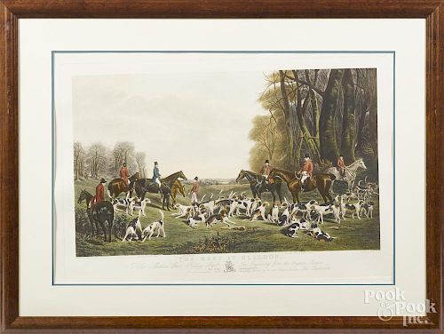After J. W. Snow, restrike fox hunting scene, titled The Meet at Blagdon, 17 1/4'' x 28 1/2''.