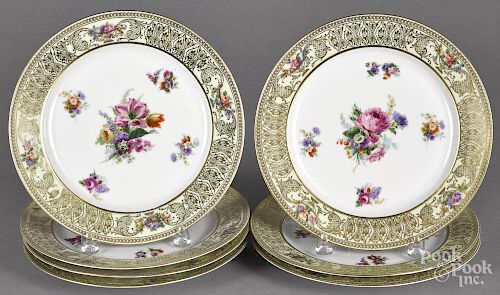 Seven Bavaria porcelain cabinet plates, 10 3/4'' dia.
