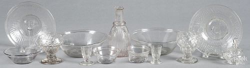 Early colorless glass tablewares.