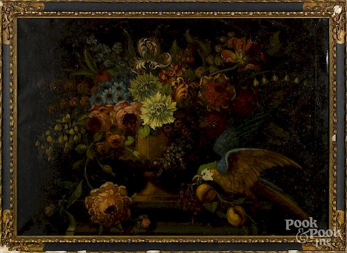 Old Masters style oil on canvas still life, ca. 1900, 24'' x 34''.