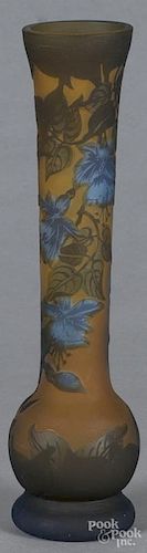 Galle cameo glass vase, 12 1/4'' h.