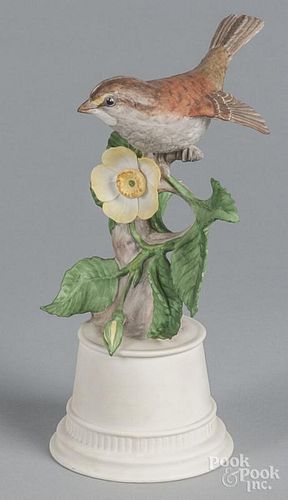 Boehm porcelain white throated sparrow, 9'' h.