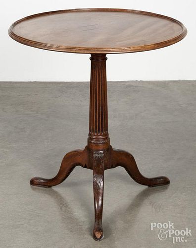 George III mahogany tea table, mid 18th c., 28'' h., 25 1/2'' w.