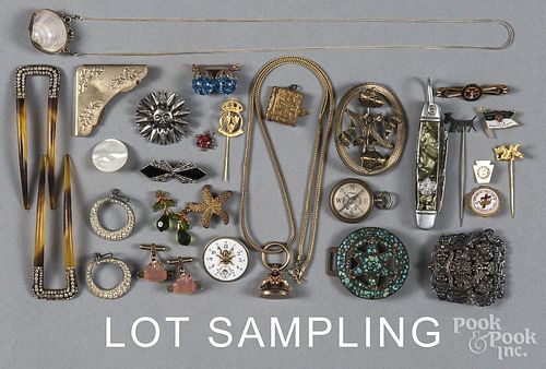 Large group of costume jewelry, to include vintage and contemporary pieces, cufflinks