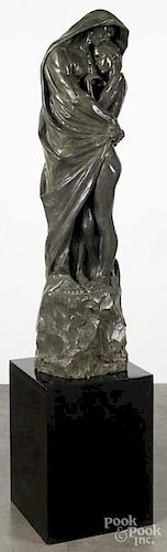 Lee Dunsmore (American 20th/21st c.), bronzed plaster sculpture of two lovers, signed and numbered