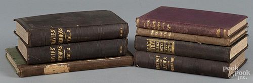 Seven books on Christian and Jewish religious topics, 19th c.