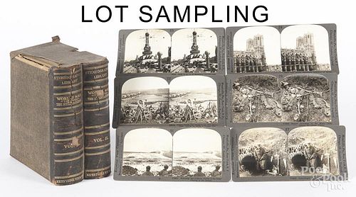 World War I stereoview cards in a book-form box.