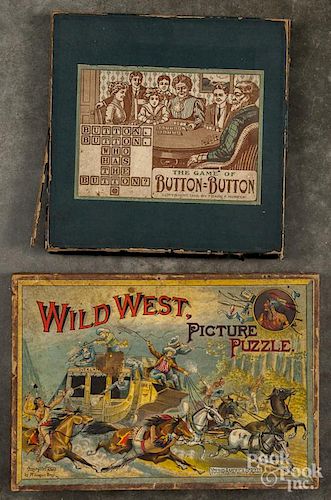 McLoughlin Bros. Wild West Picture Puzzle, copyright 1890