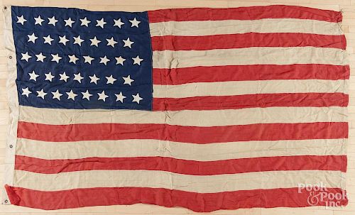 S. Weil, thirty-eight star American flag, 70'' x 114''.