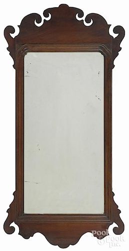 Chippendale style mahogany looking glass, late 19th c., 37'' h.