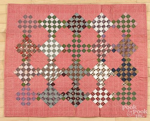 Pennsylvania patchwork crib quilt, late 19th c., 31'' x 39''.