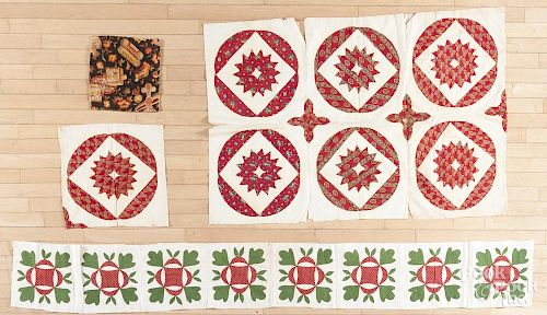 Quilt patches and panels, 19th/20th c.