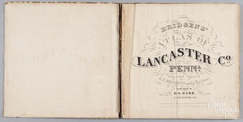 Bridgen's Atlas of Lancaster County, Pennsylvania, copyright 1864, 16 1/4'' x 16 1/4''.