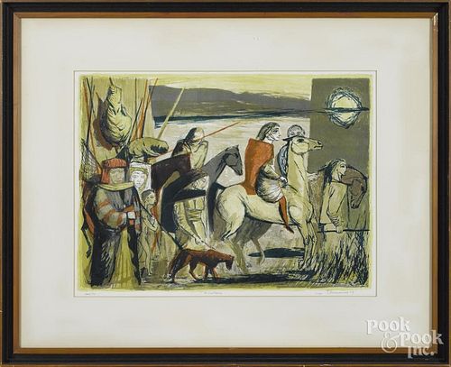 Benton Spruance (American 1904-1967), lithograph, titled Anabasis, signed lower right