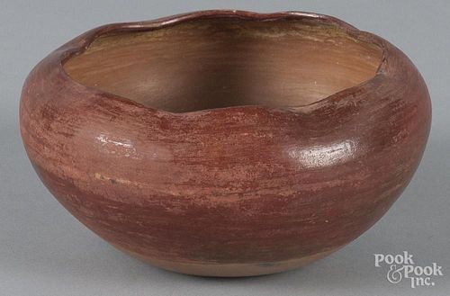 Three Southwest pottery bowls, largest - 4'' h., 8'' dia.