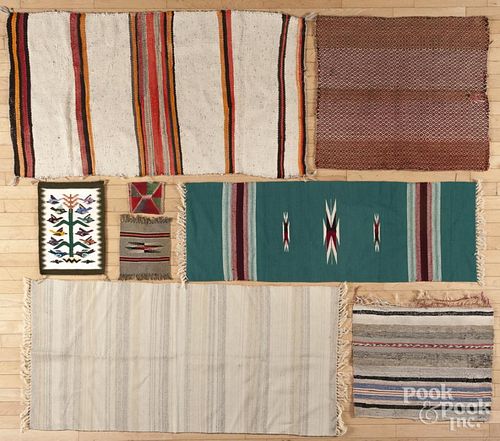 Southwest and Mexican weavings.