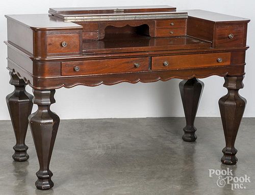 Victorian mahogany desk, late 19th c., 35 1/2'' h., 52 1/2'' w.