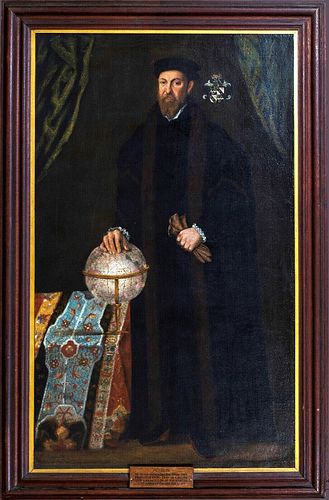 PORTRAIT OF SIR THOMAS SMYTHE (1514-1577) OIL PAINTING