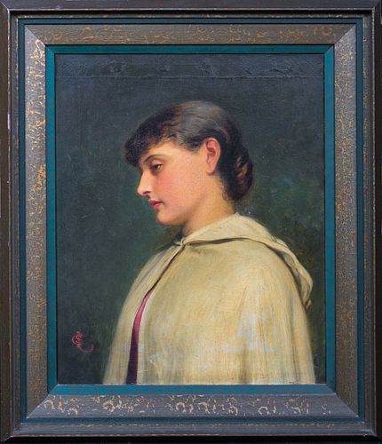 PORTRAIT OF A GIRL IN WHITE OIL PAINTING