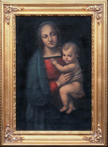 MADONNA & BABY OIL PAINTING
