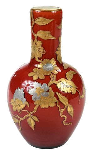 Thomas Webb & Sons Cased Glass Vase