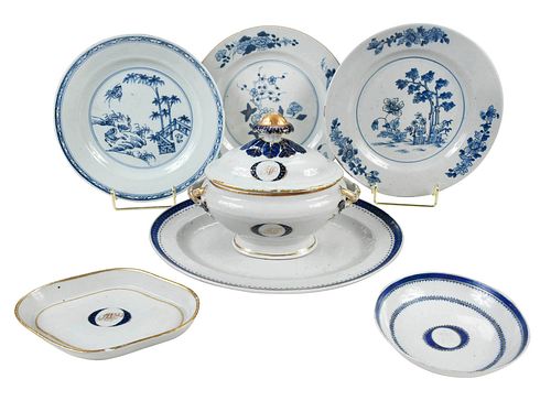 Seven Pieces Chinese Export Porcelain