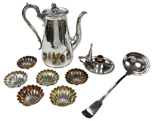 Eight Pieces Silver Plate