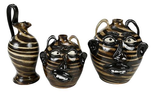 Three Pieces of Wayne Hewell Pottery