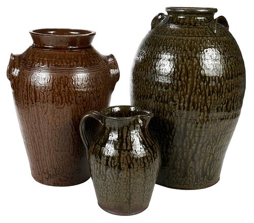 Three Pieces of Georgia Pottery
