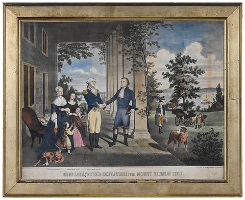 Washington's Departure from Mount Vernon 1784, Print 