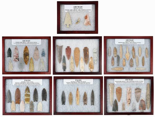 Group of Native American Arrowheads and Spear Points