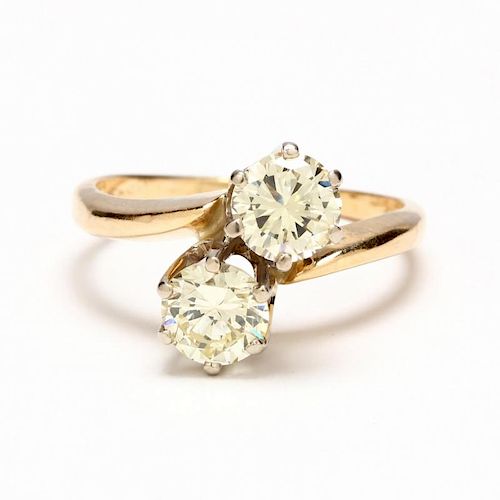 14KT Two Stone Diamond Ring
