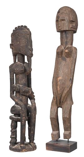 Two West African Carved Wooden Figures