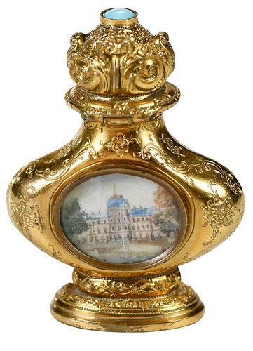 British Gilt Bronze Miniature Perfume