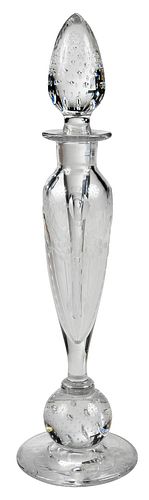 American Engraved Clear Glass Perfume Bottle