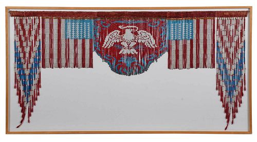 Early 20th Century Beaded Political Banner