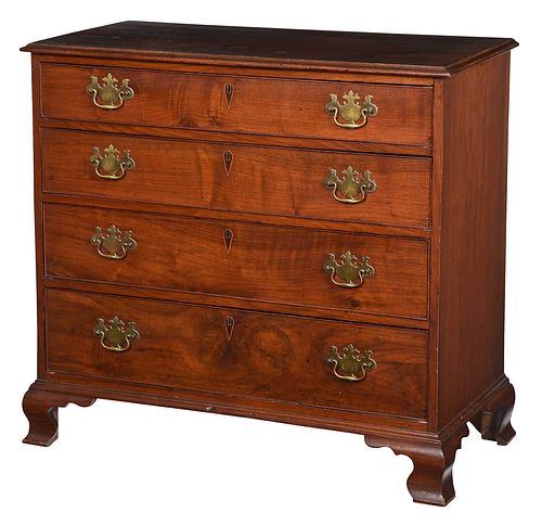American Chippendale Inlaid Walnut Chest