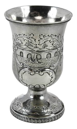 New Orleans Coin Silver Goblet, Hyde and Goodrich