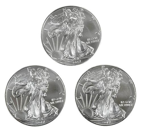 Two Rolls American Silver Eagles