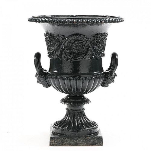 Victorian Classical Style Cast Iron Large Garden Urn