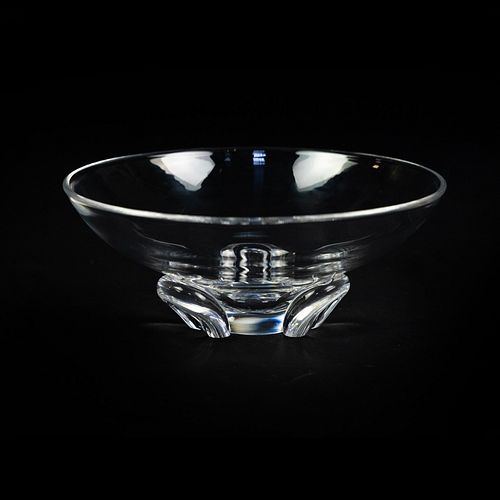 Steuben 8059 Seven Inch Footed Crystal Pedestal Bowl 
