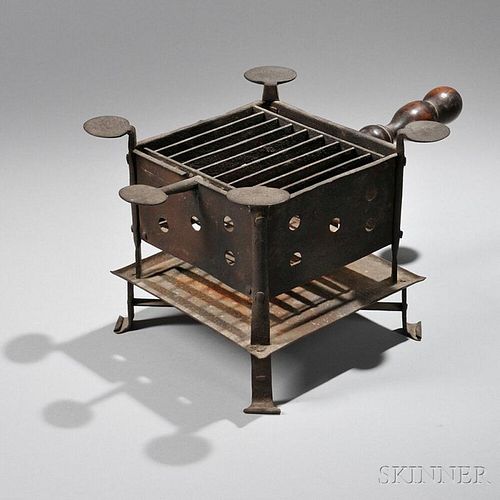 Iron Brazier with Wood Handle