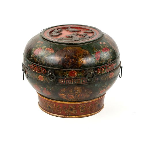 Antique Chinese Lacquer Storage Box