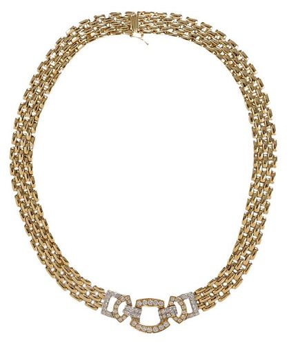 14 Karat Gold and Diamond Necklace