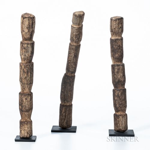 Three Dogon Altar Sticks