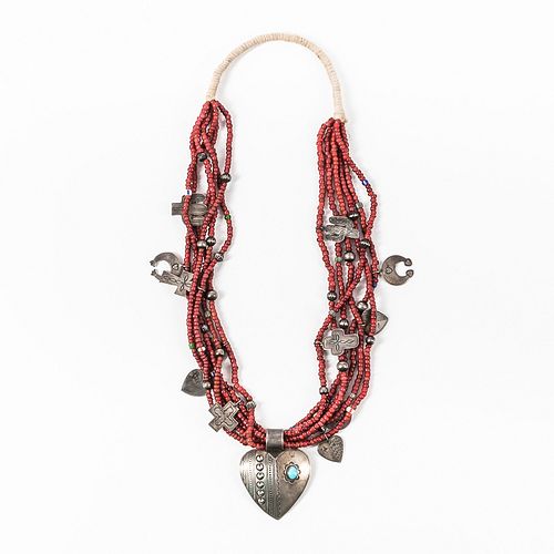 Southwest Silver and Bead Necklace