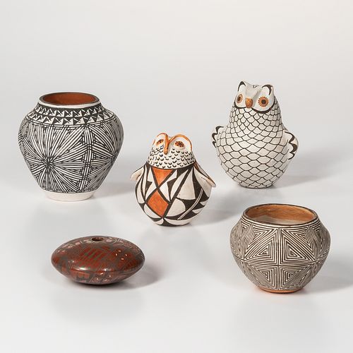Six Acoma Pottery Vessels