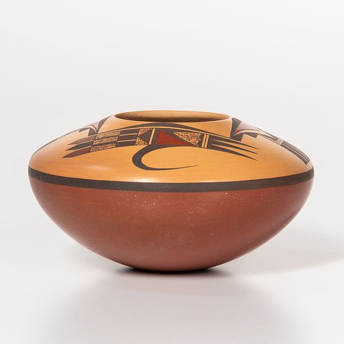 Contemporary Hopi Polychrome Pottery Jar
