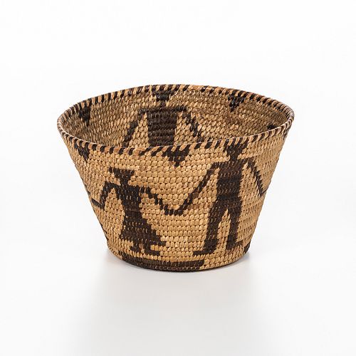 Pima Coiled Basketry Effigy Bowl
